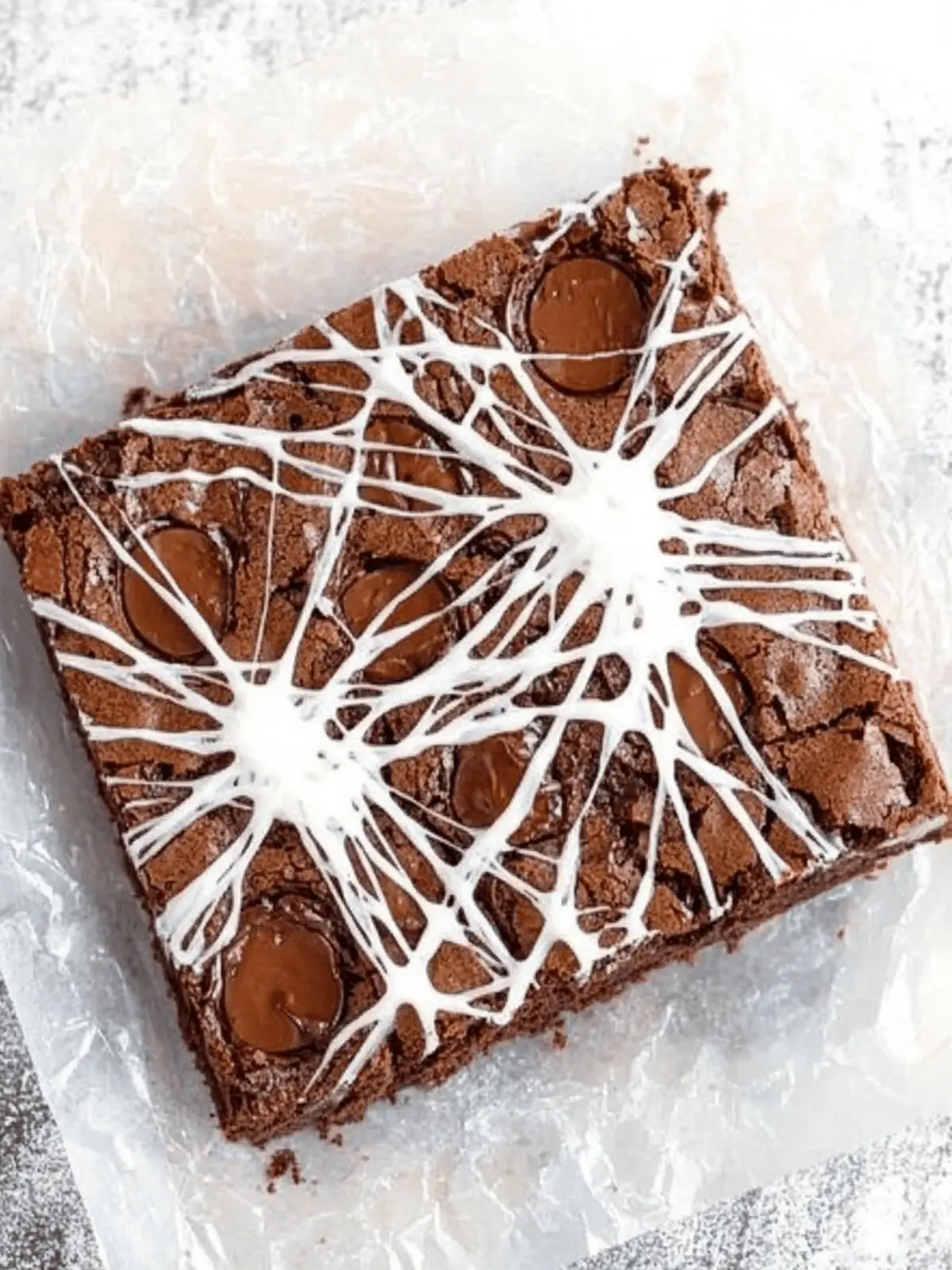 Spider Web Brownies