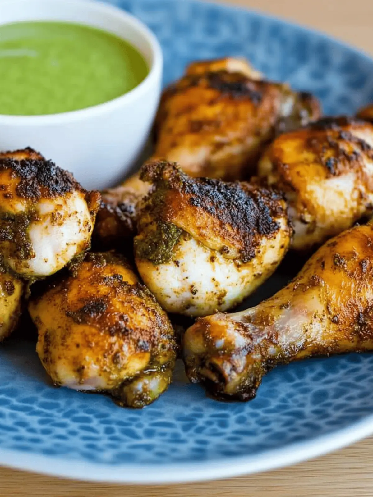 Peruvian Chicken with Green Sauce