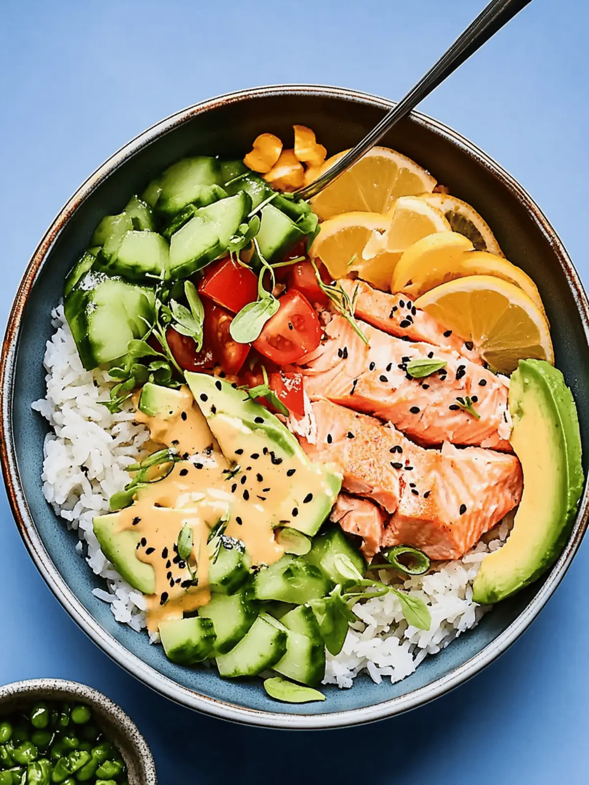 Coconut Rice Salmon Bowl