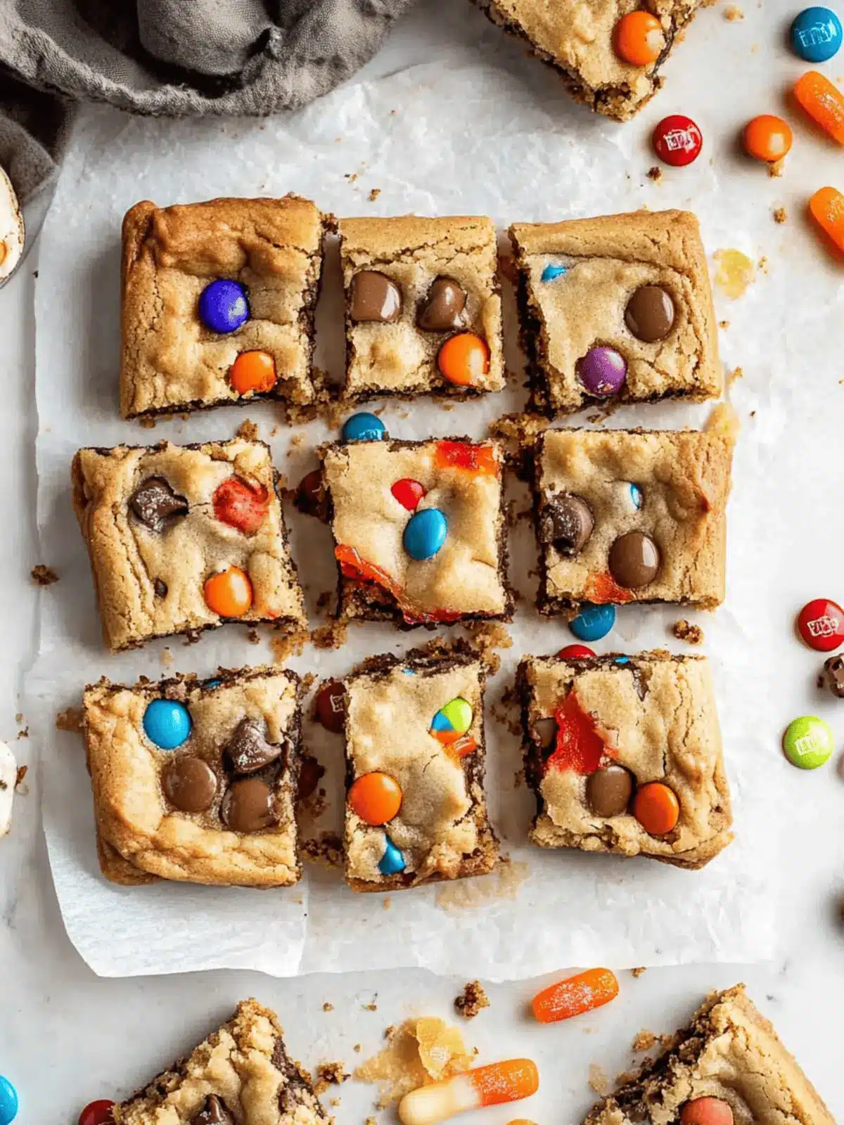 Halloween Candy Cookie Bars