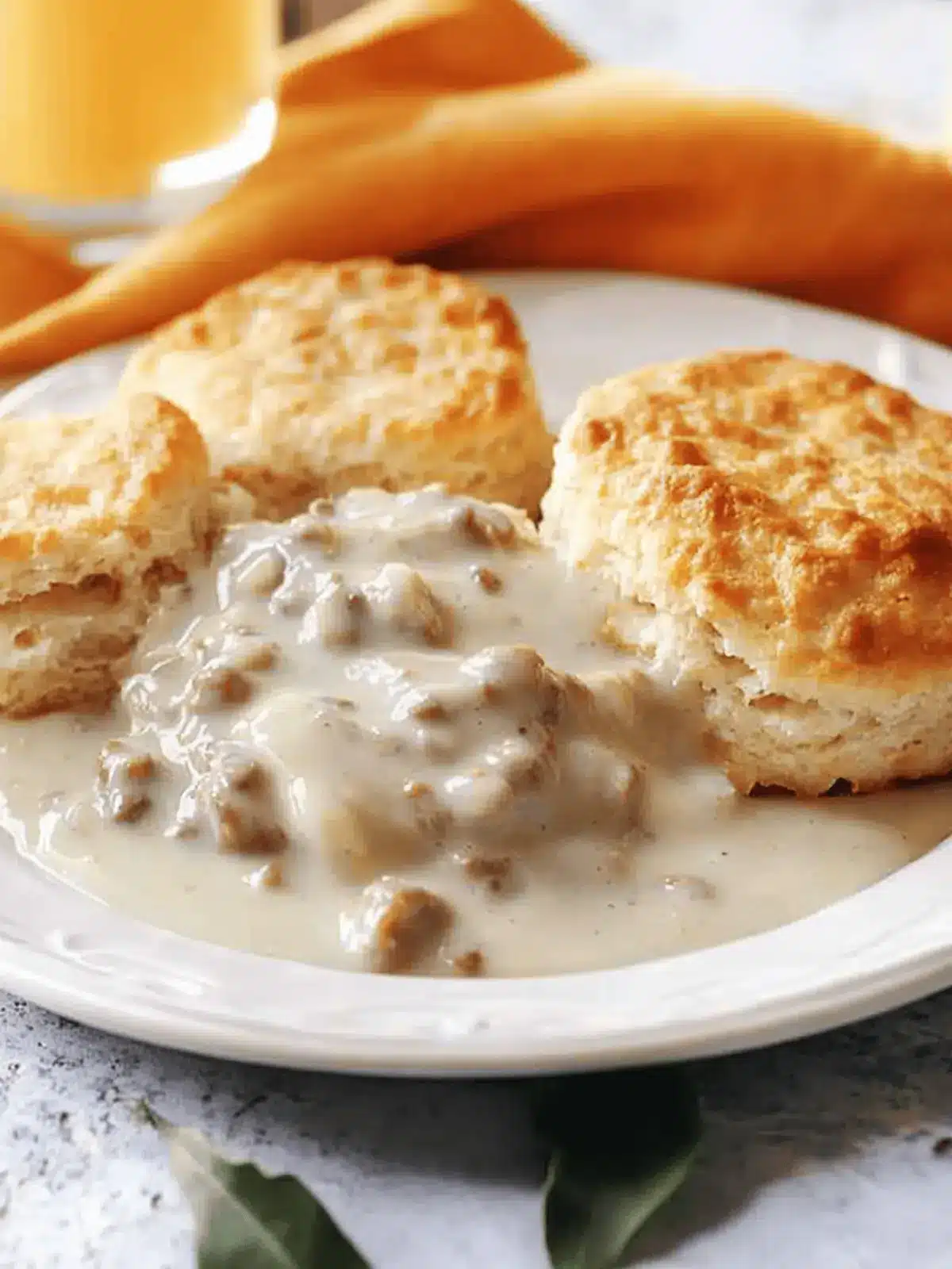 Sausage Gravy and Biscuits