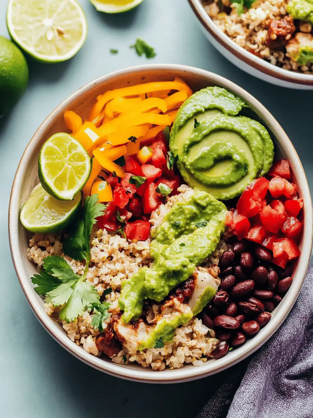Savory Cauliflower Rice Burrito Bowl Ready in 30 Minutes 2 Cauliflower Rice Burrito Bowl