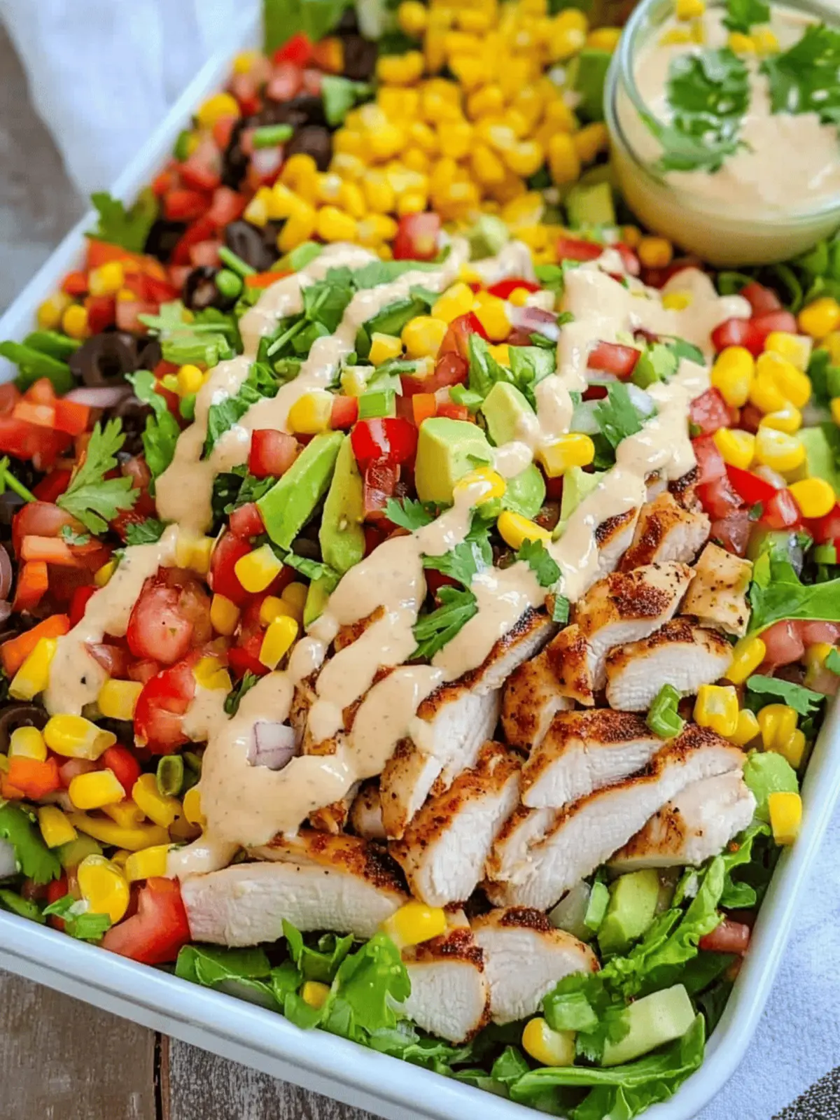 Southwest Chicken Salad with Spicy Ranch Dressing