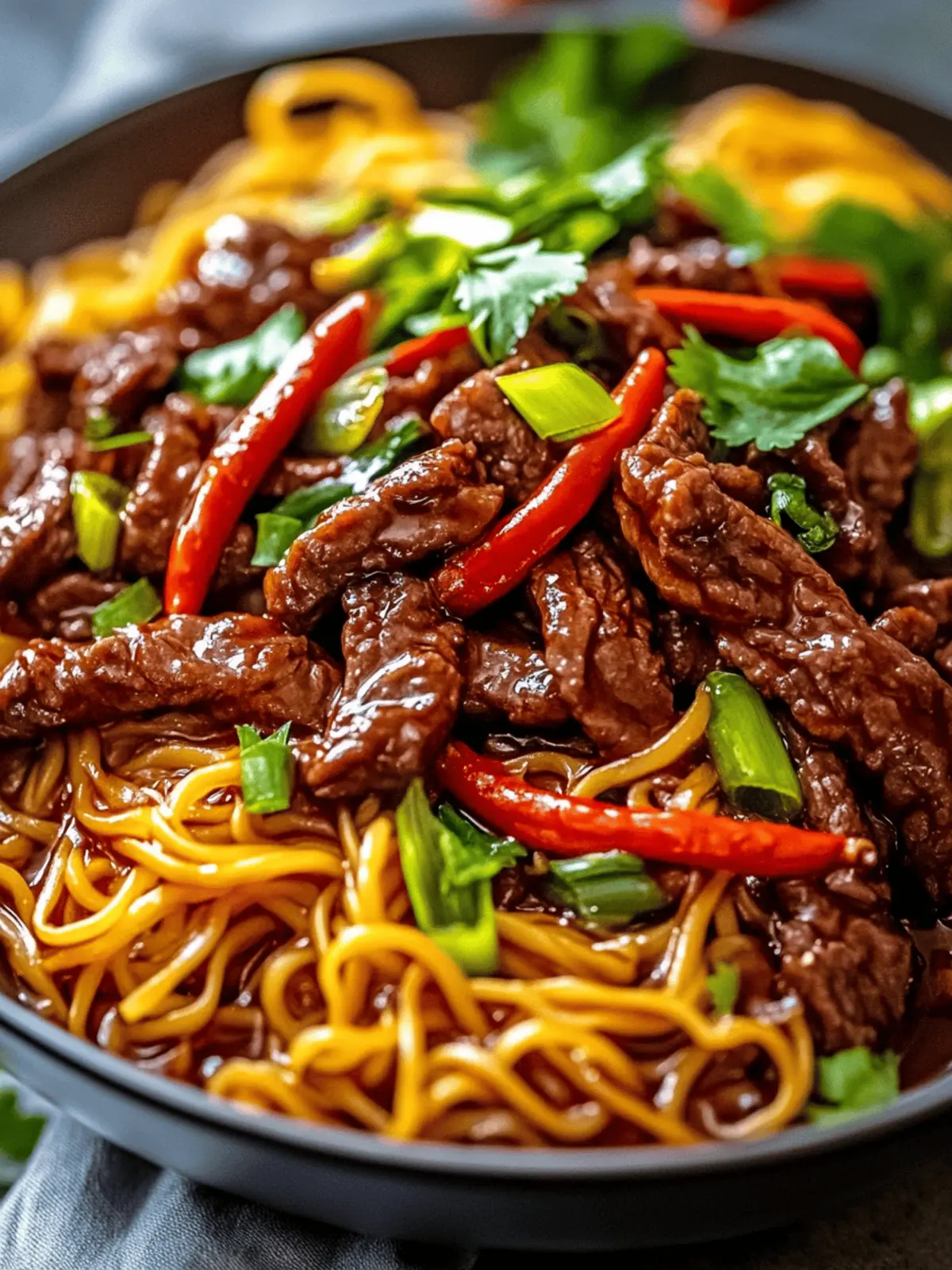 Sticky Beef Noodles