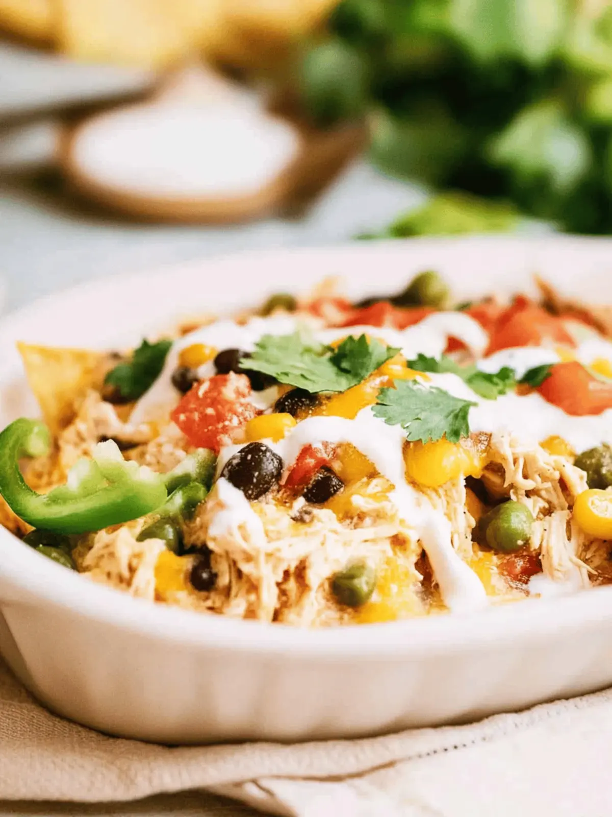 Mix and Bake Chicken Taco Casserole