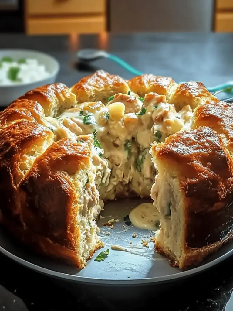 Irresistible Chicken Alfredo Monkey Bread