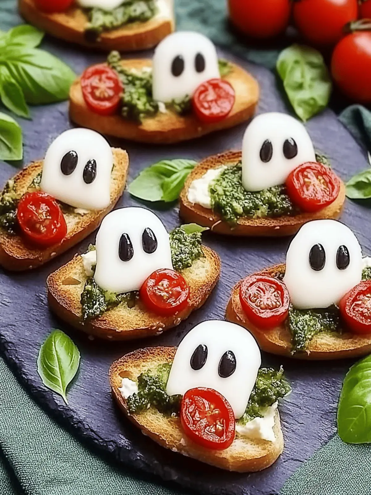 Caprese Crostini Ghosts for a Spooktacular Halloween Bash 3 Caprese Crostini Ghosts