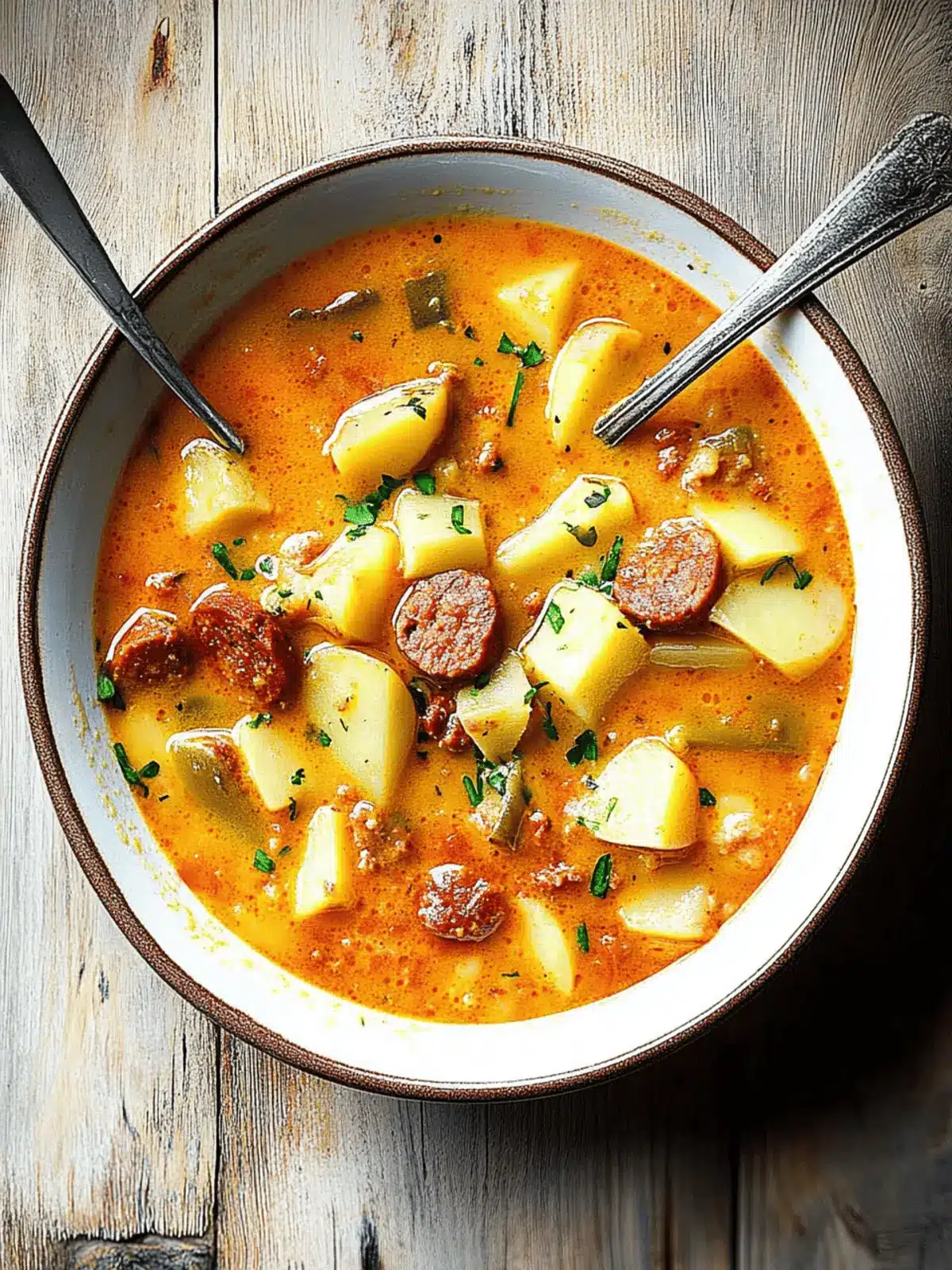 Spanish Potato Soup with Chorizo