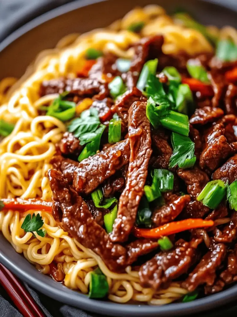 Sticky Beef Noodles