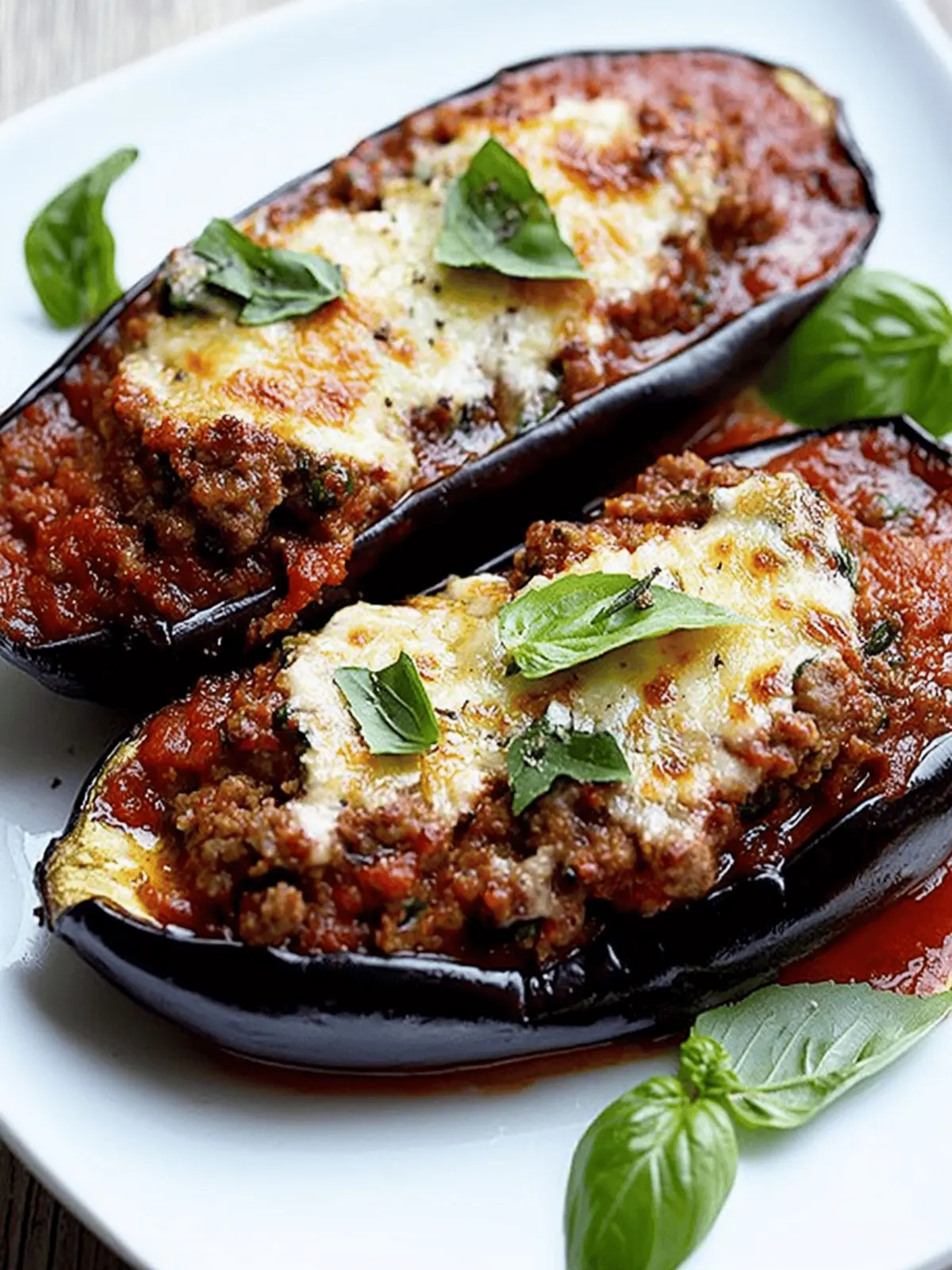 Sausage Stuffed Eggplant