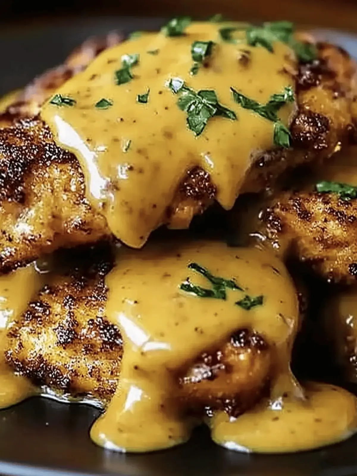 Pretzel Chicken with Mustard-Cheddar Sauce