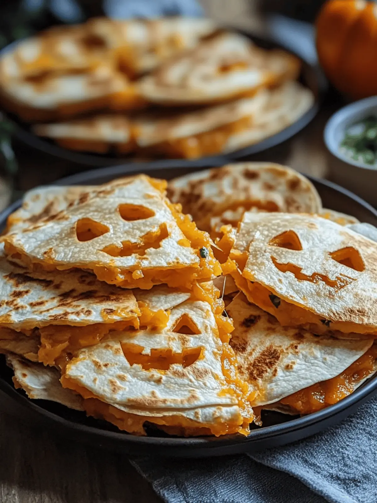 Spooktacular Halloween Jack-O-Lantern Quesadillas Recipe 4 Halloween Jack-O-Lantern Quesadillas Recipe