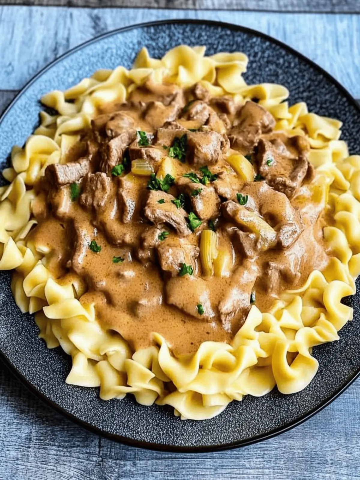 grandma's beef stroganoff