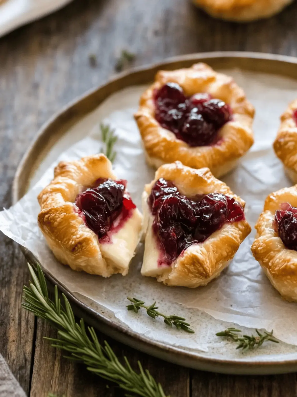 Baked Cranberry Brie Bites