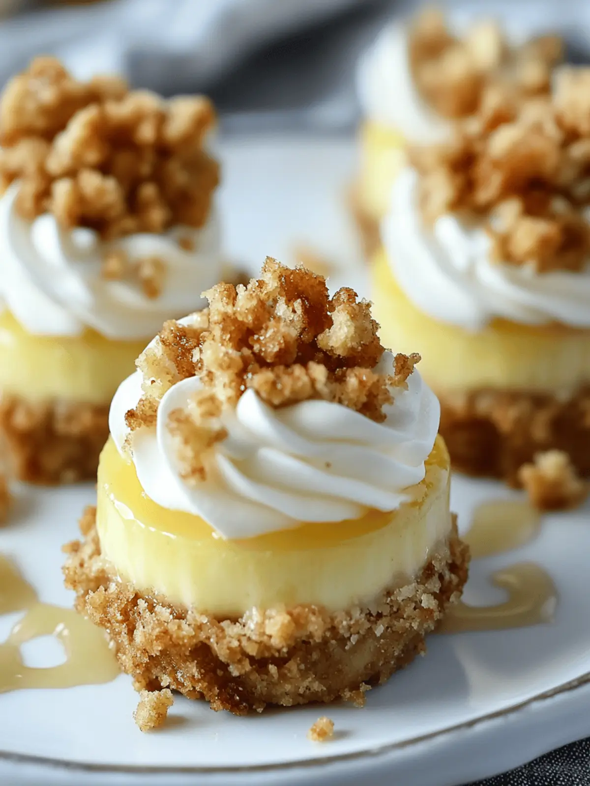Apple Crisp Mini Cheesecakes