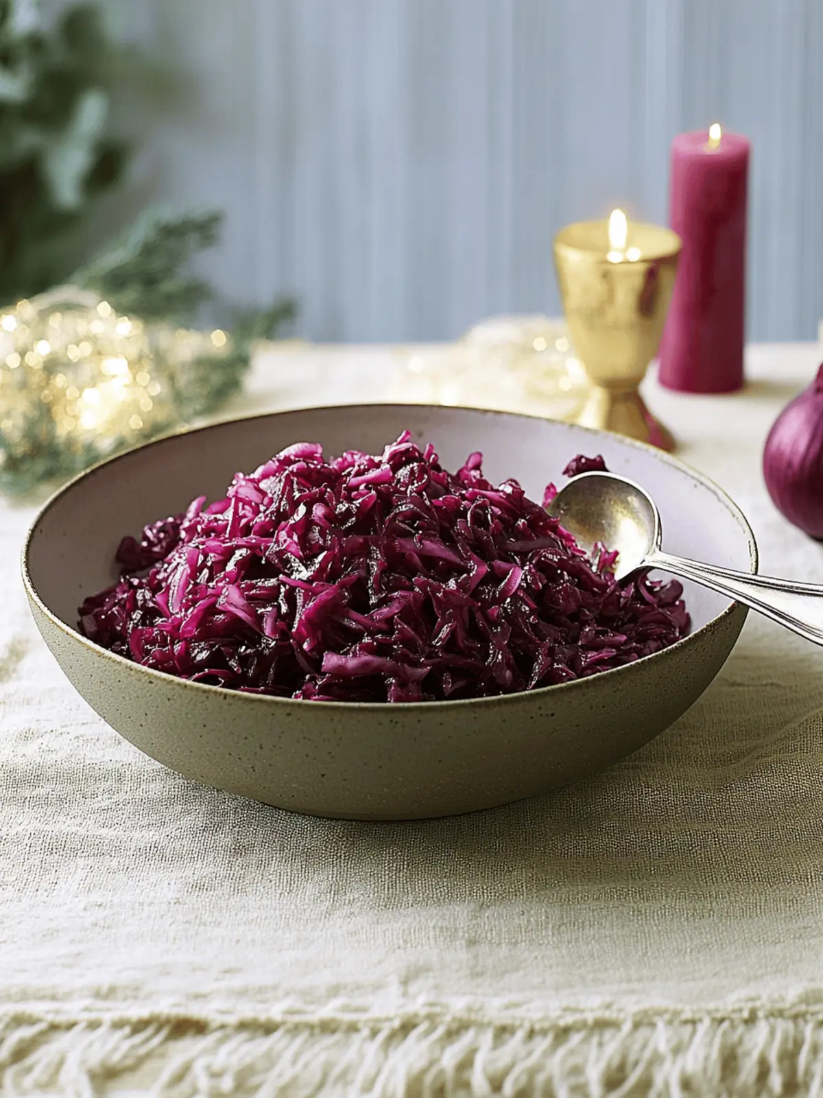 Braised red cabbage