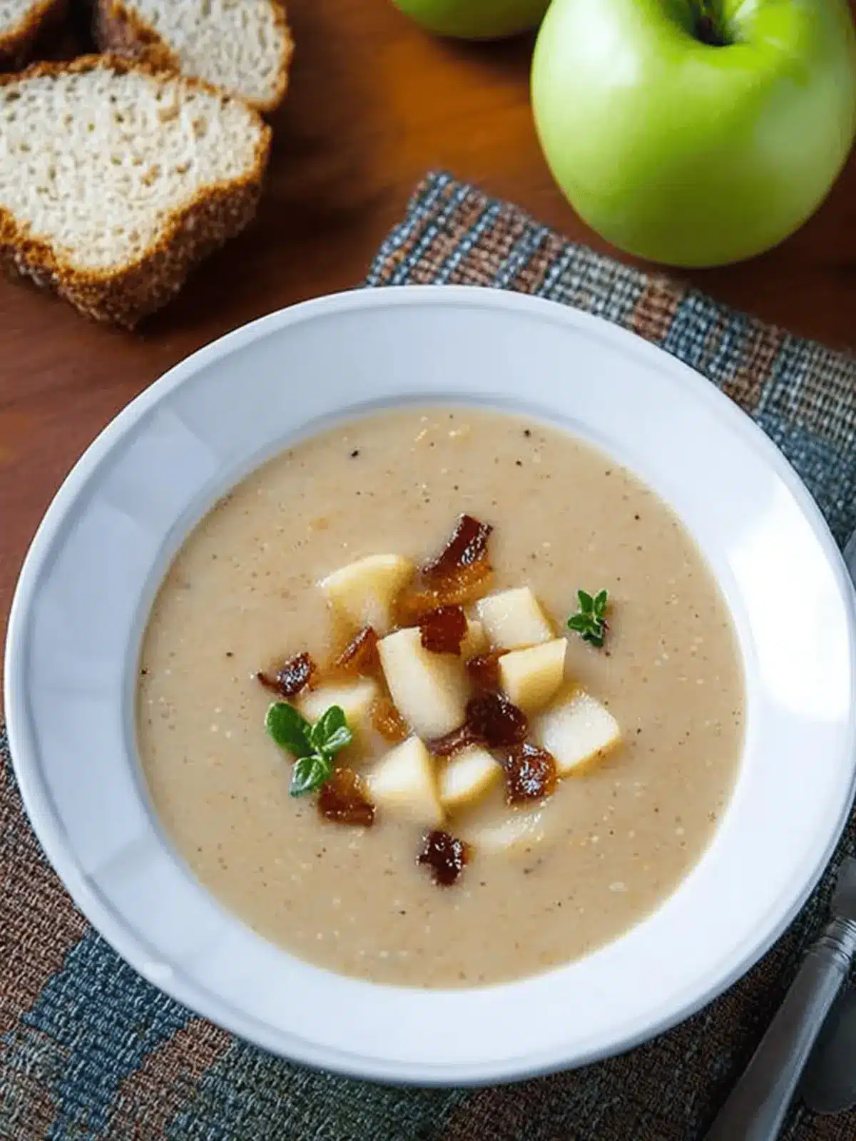 Roasted Apple and Aged White Cheddar Soup