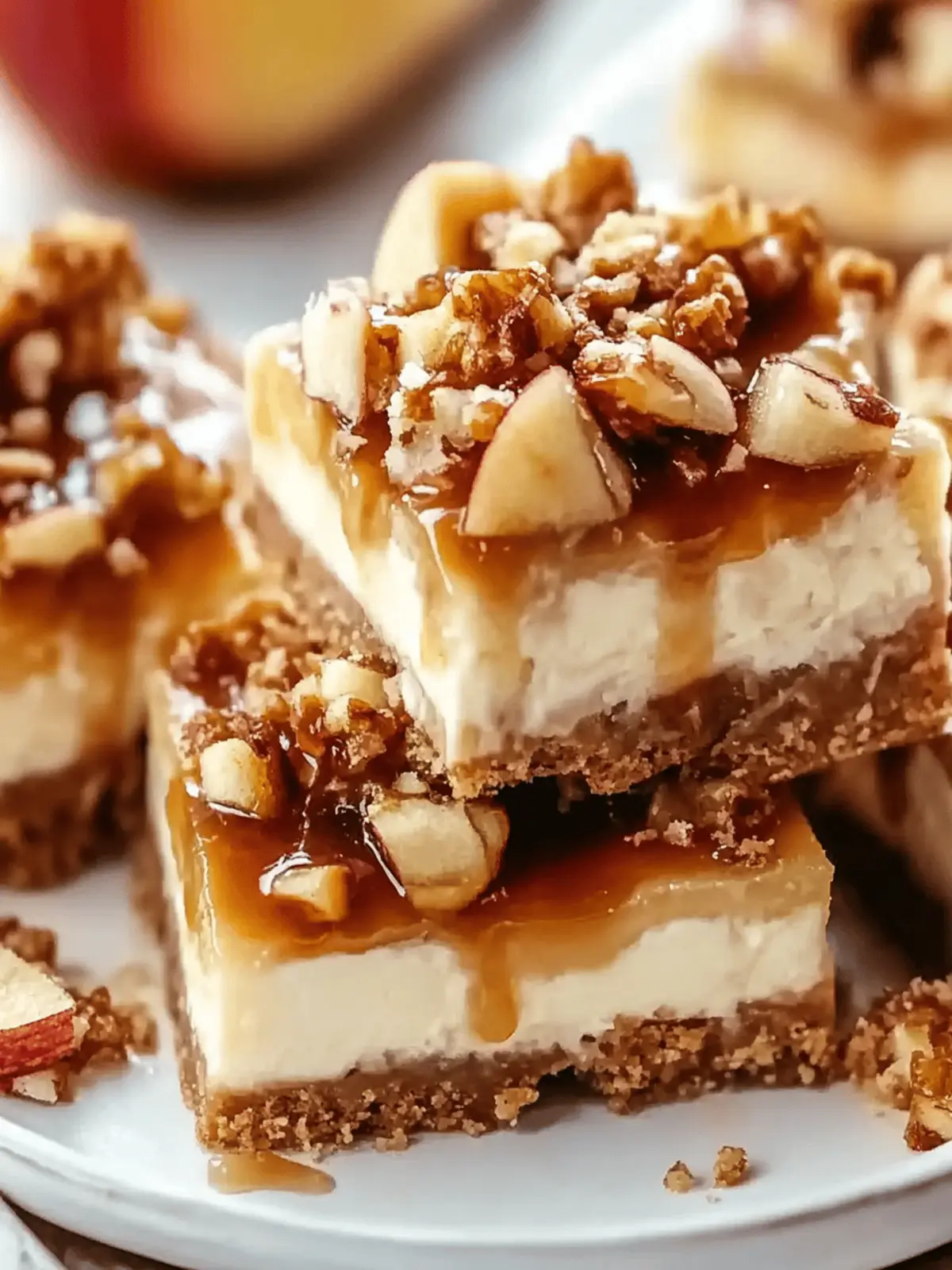 Caramel Apple Cheesecake Bars
