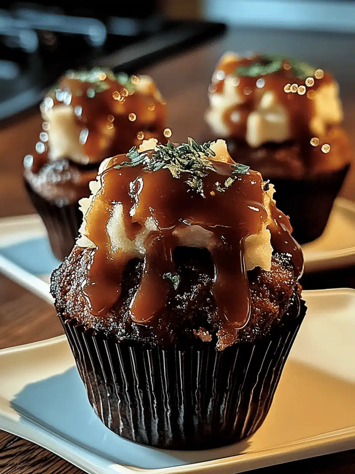 Smoky Bourbon BBQ Meatloaf Cupcakes Wrapped in Crispy Bacon