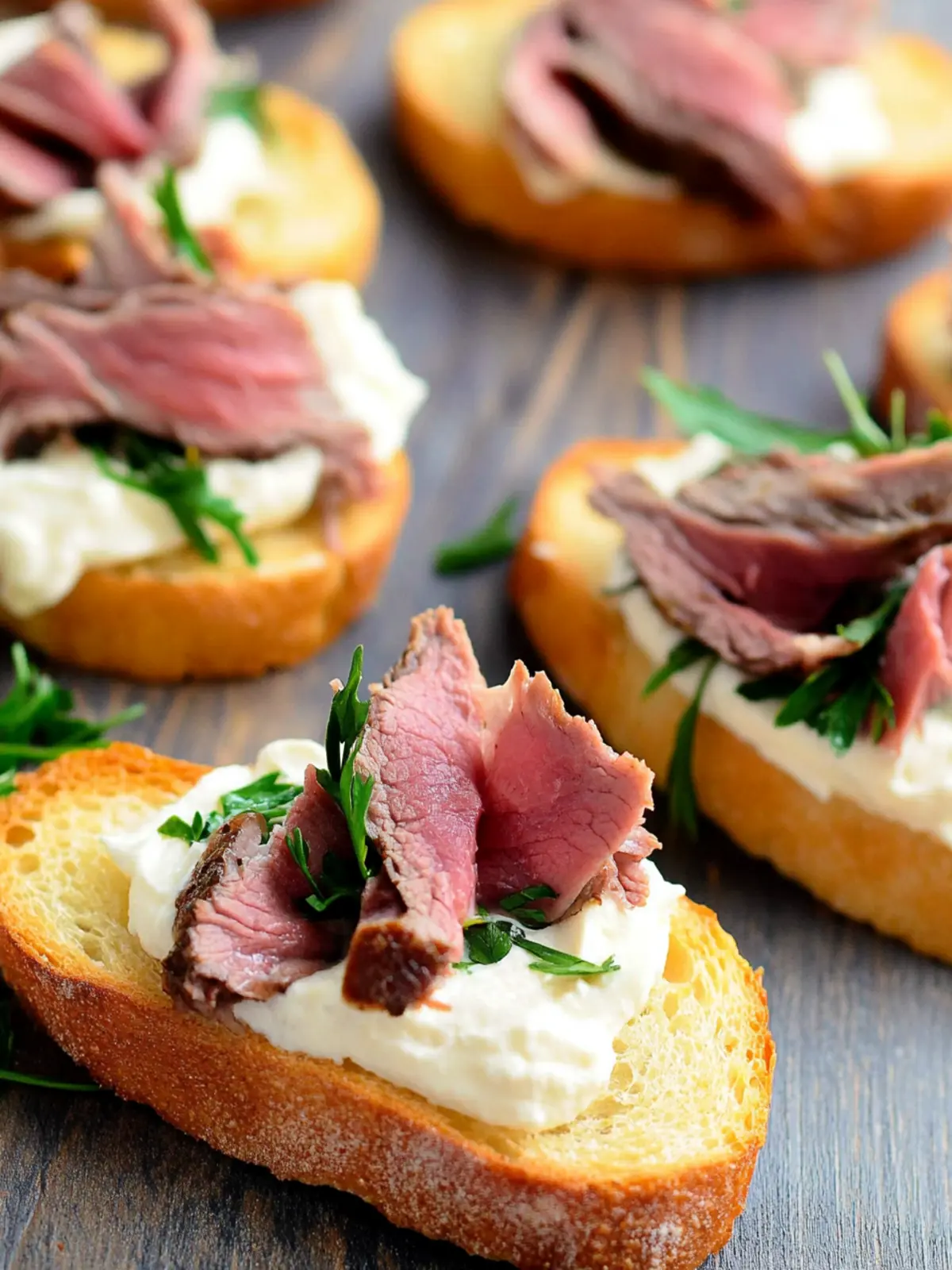 Delicious Roast Beef Crostini in Just 10 Minutes for Parties 3 Roast Beef Crostini