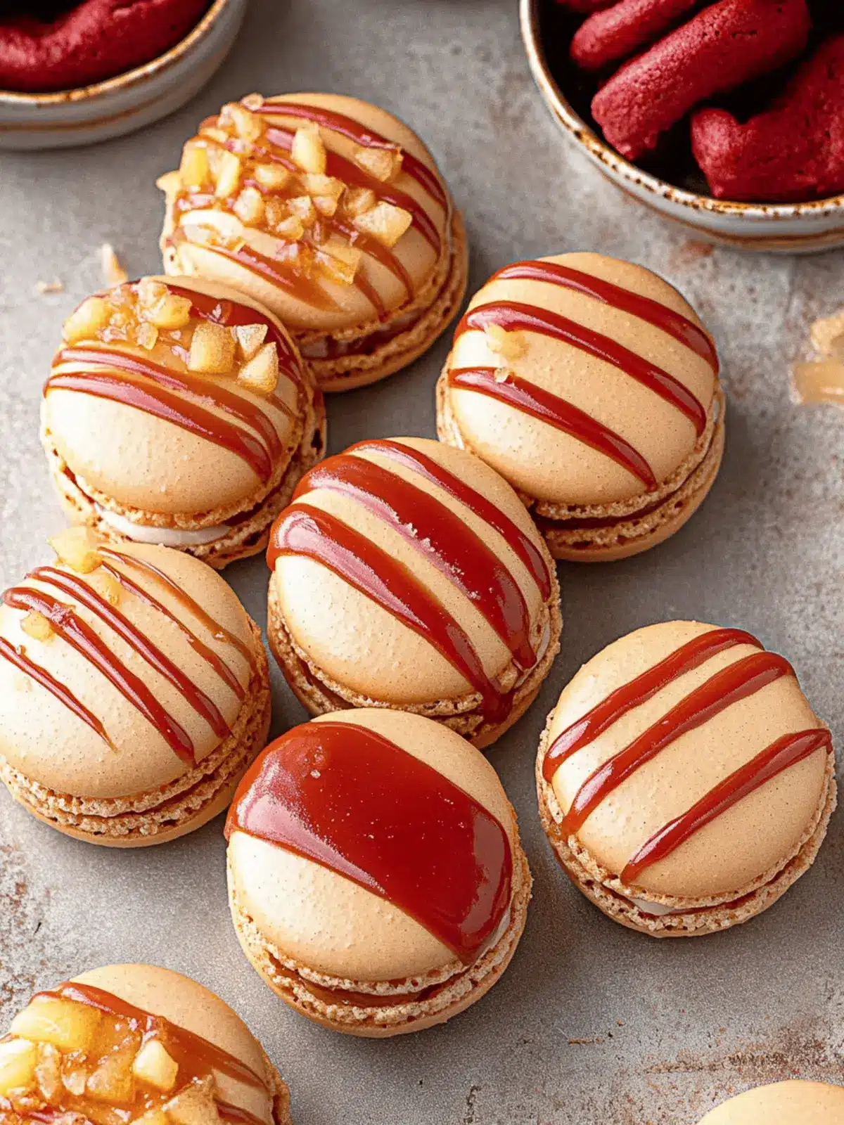 Caramel Apple Pie Macarons