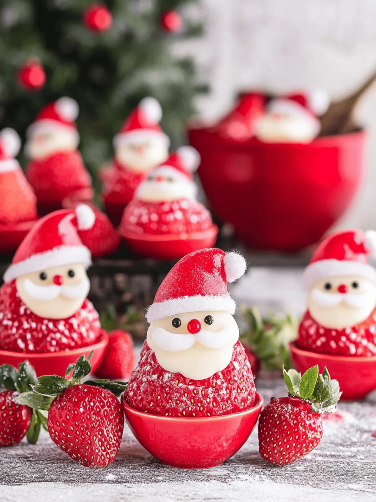 Delicious Strawberry Santas: Festive Treats to Wow Guests 3 Strawberry Santas