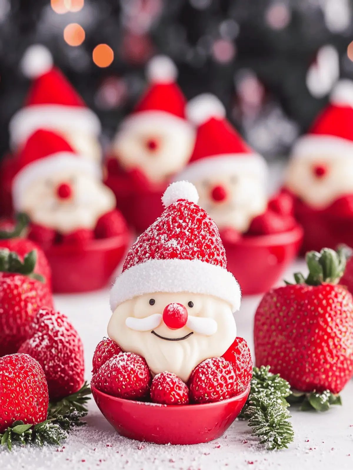 Delicious Strawberry Santas: Festive Treats to Wow Guests 4 Strawberry Santas
