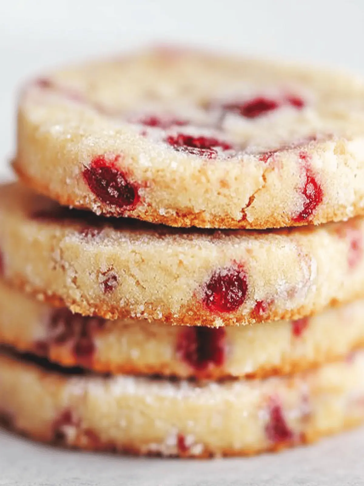 Cranberry Orange Shortbread Cookies