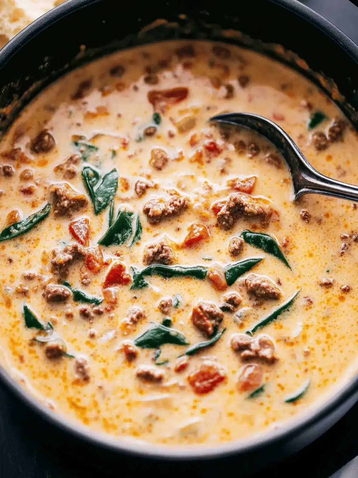 Creamy Tuscan Soup with Sausage and Spinach Delight 5 Tuscan Soup