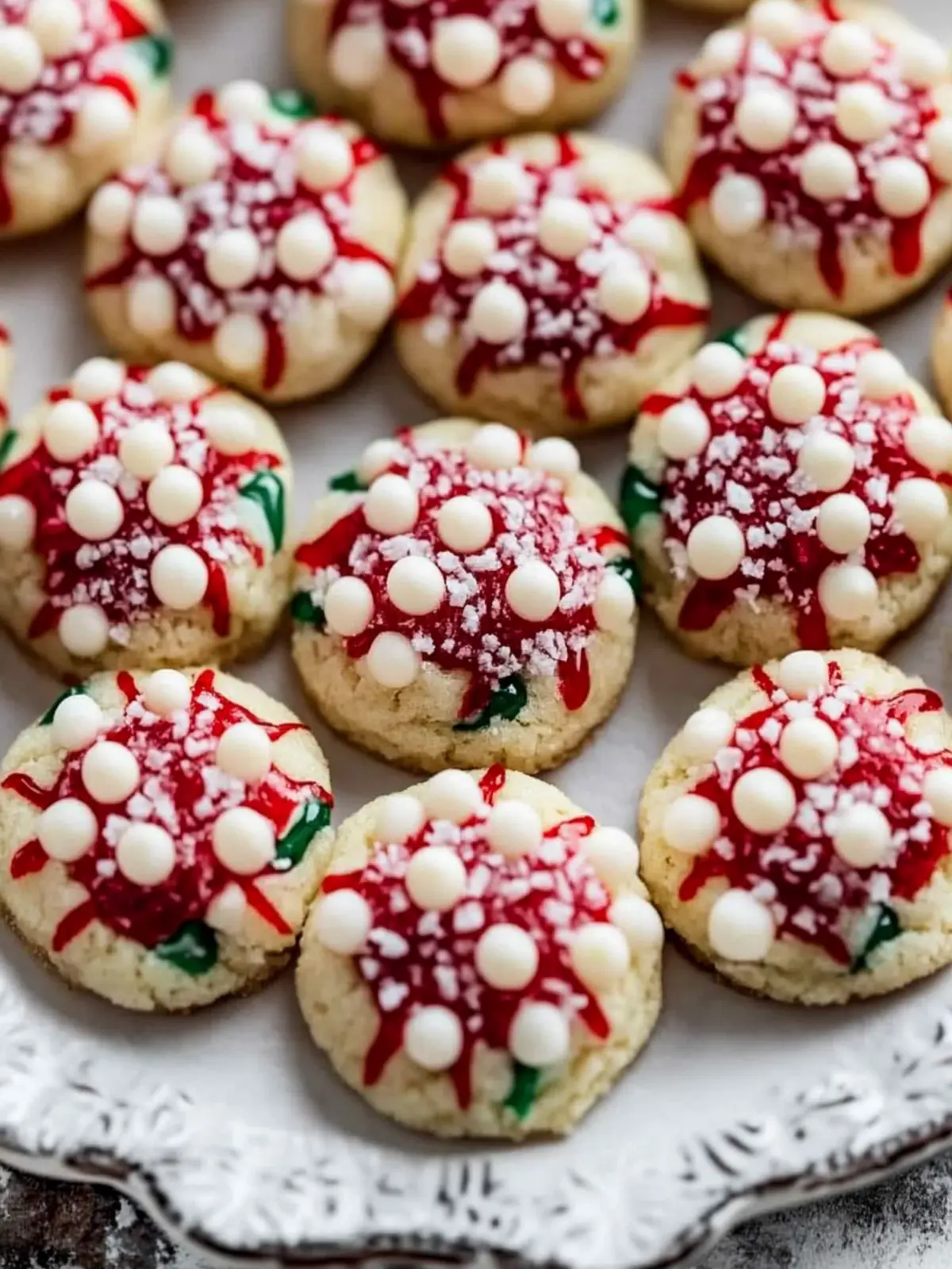Candy Cane Kiss Cookies