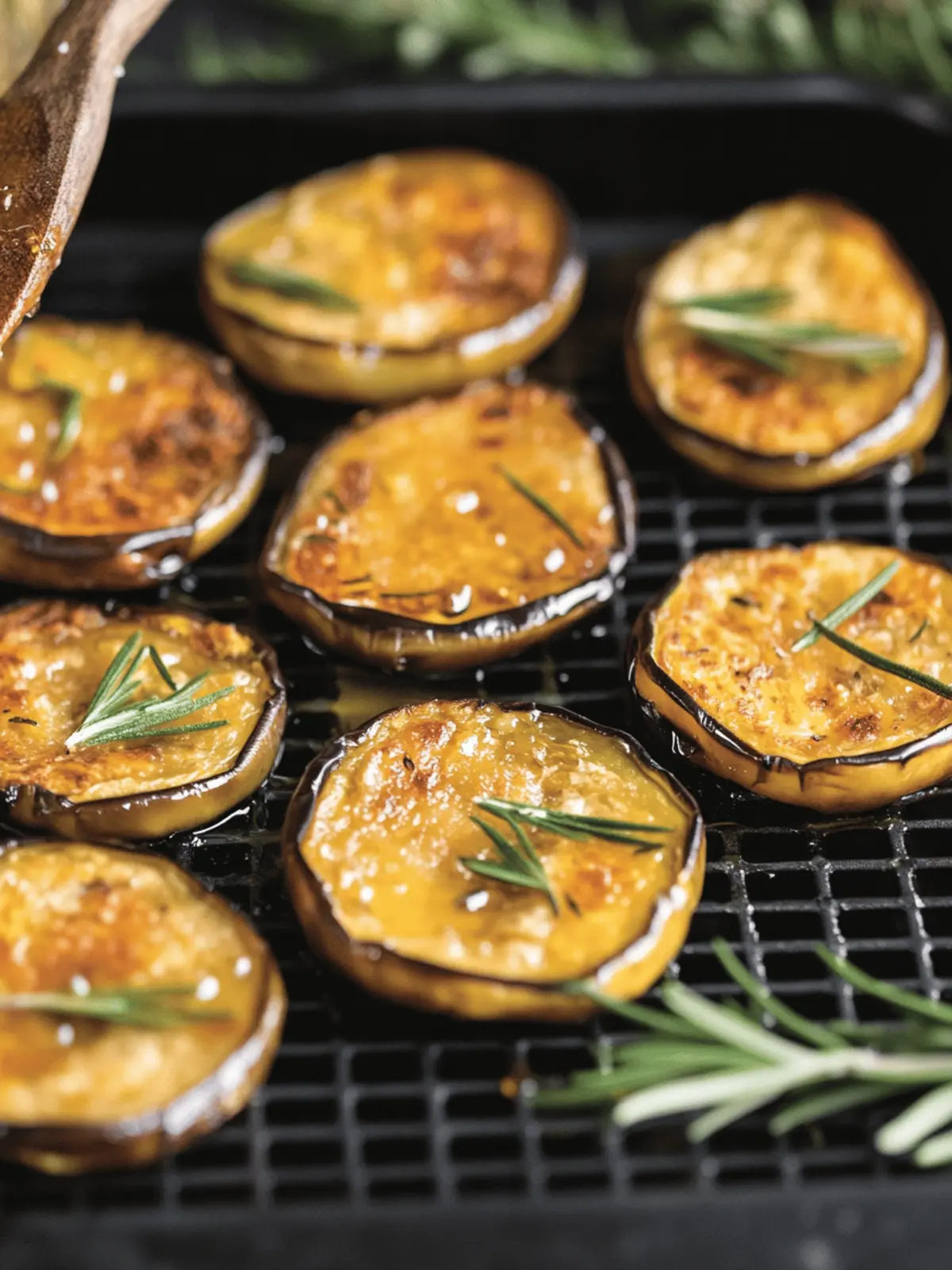 Fried Eggplant with Rosemary & Honey