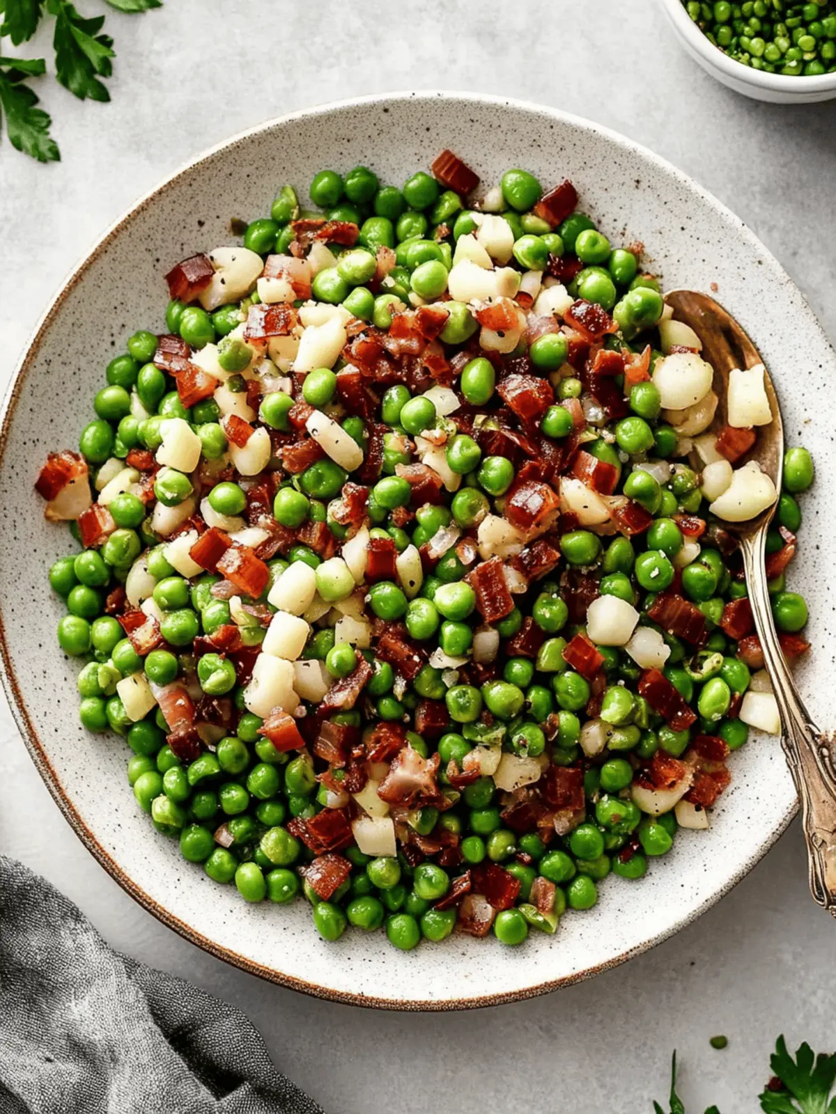 Savory Thanksgiving Peas with Crispy Pancetta Delight 3 Thanksgiving Peas