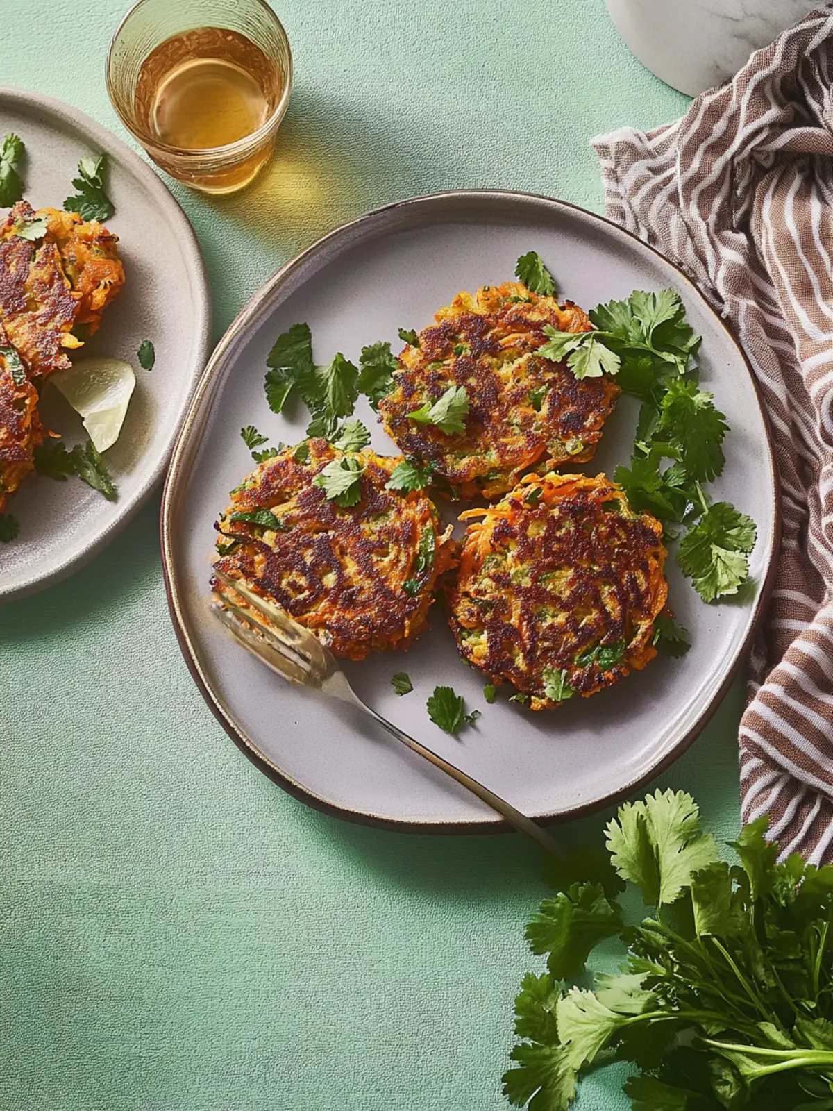 Crispy Carrot and Coriander Fritters for a Flavorful Feast 2 Carrot and coriander fritters