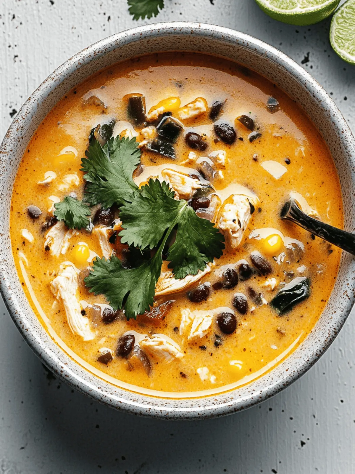 Chicken, Poblano, and Black Bean Soup
