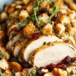Sheet Pan Herb Roasted Turkey with Cranberry Pecan Stuffing 3 Sheet Pan Herb Roasted Turkey and Cranberry Pecan Stuffing