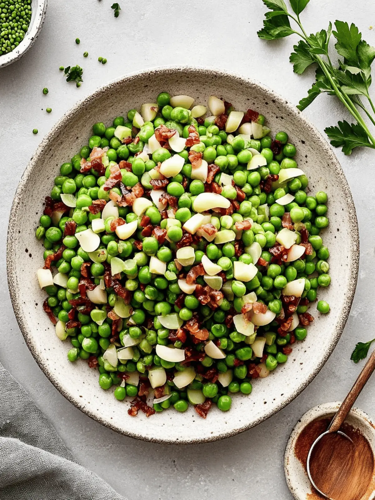 Savory Thanksgiving Peas with Crispy Pancetta Delight 2 Thanksgiving Peas