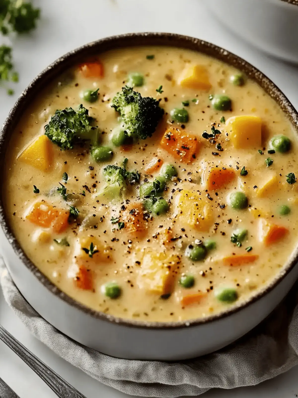 Cozy Up with Gluten-Free Veggie Pot Pie Soup for Comfort! 2 Veggie Pot Pie Soup