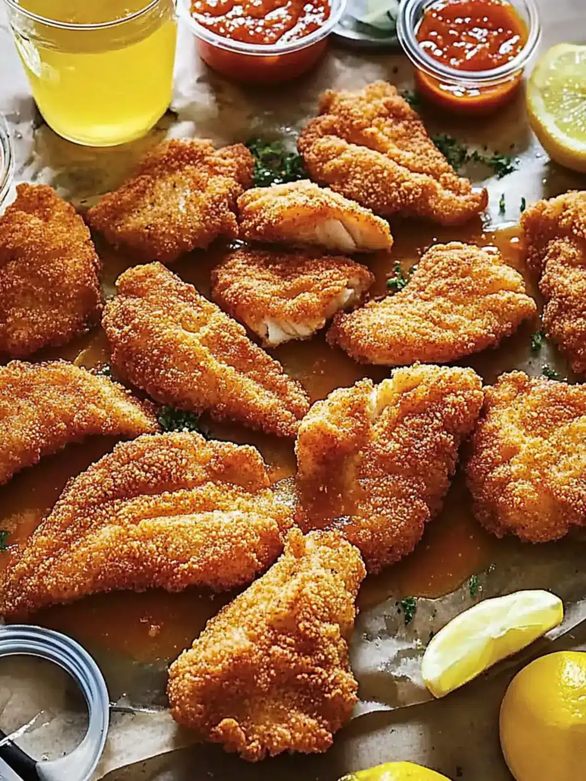 Mom's Fried Catfish with Hot Sauce
