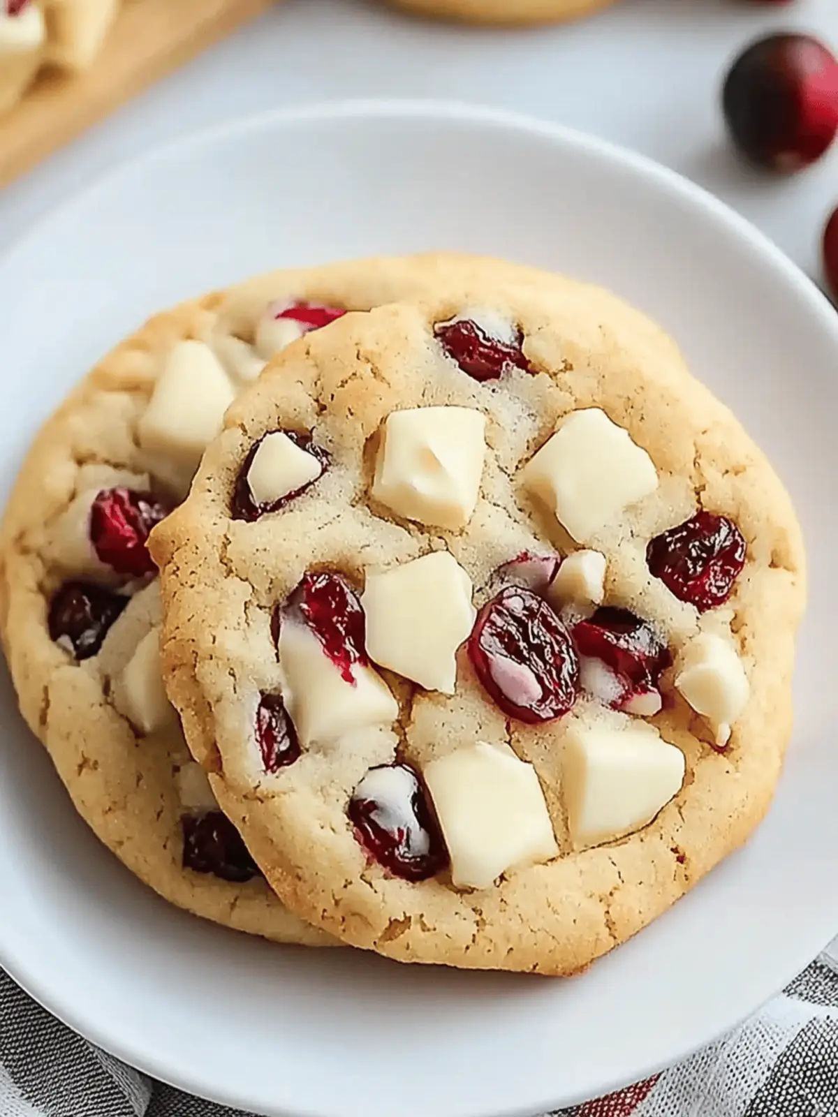 White Chocolate Cranberry Cookies