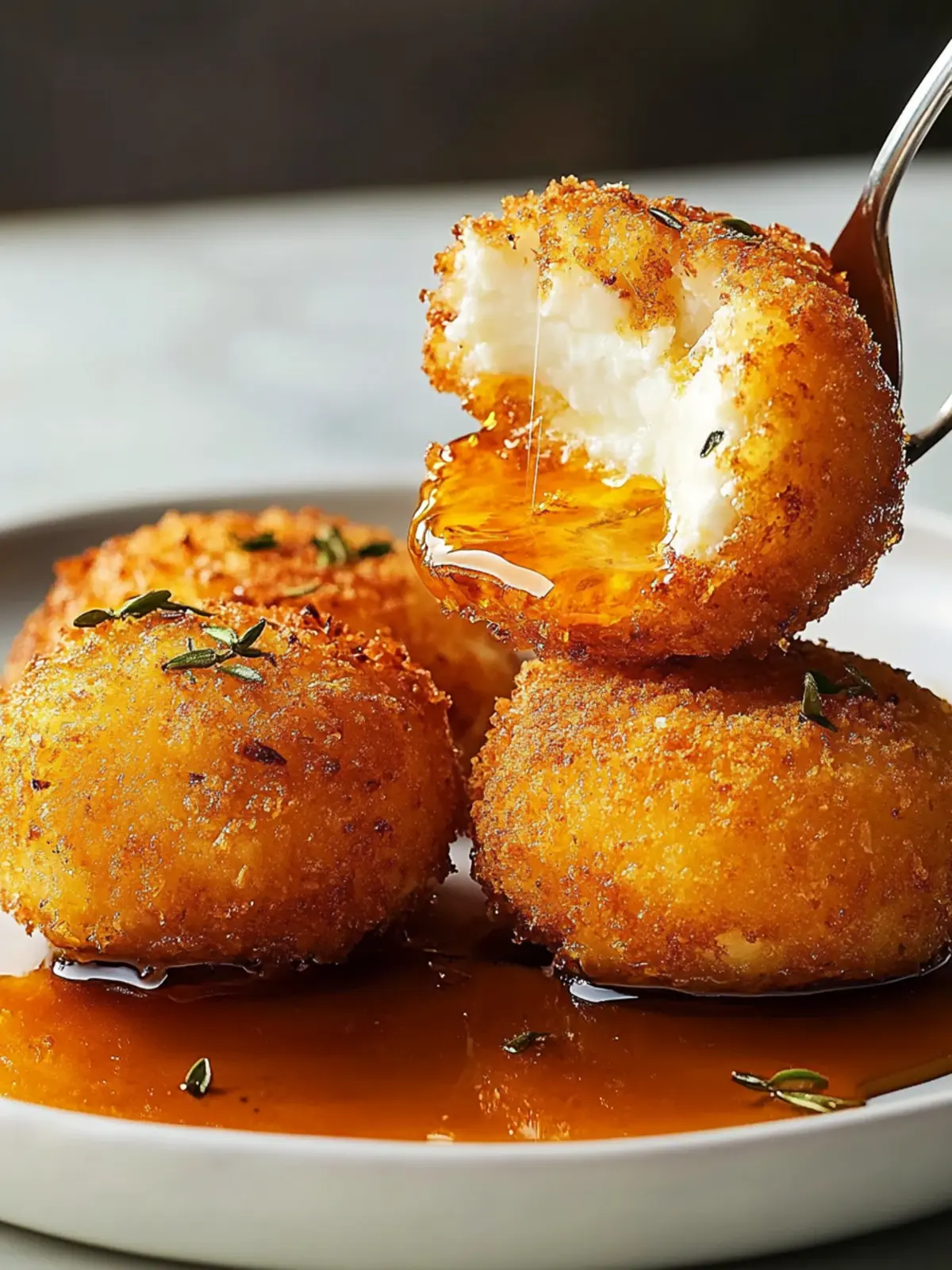 Irresistibly Crispy Fried Goat Cheese Bites with Honey Delight 3 Fried Goat Cheese Bites