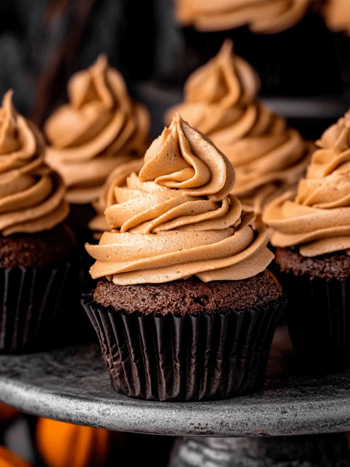 Chocolate Pumpkin Cupcakes