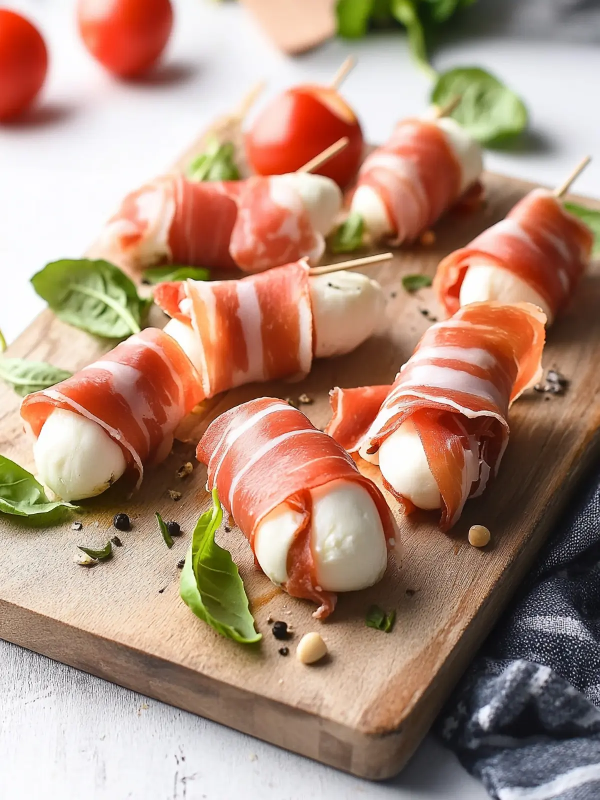 Prosciutto Wrapped Mozzarella Bites