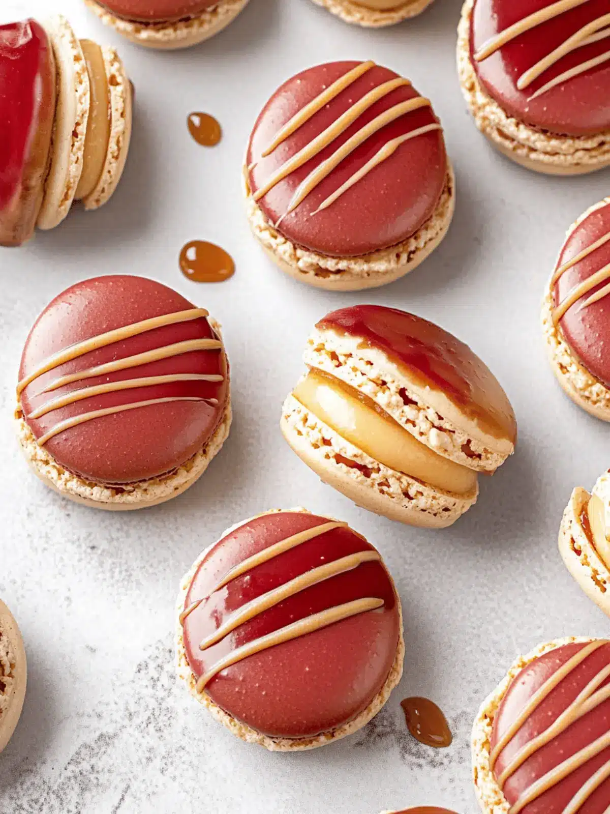 Caramel Apple Pie Macarons