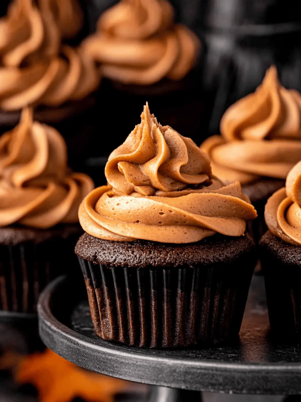 Chocolate Pumpkin Cupcakes