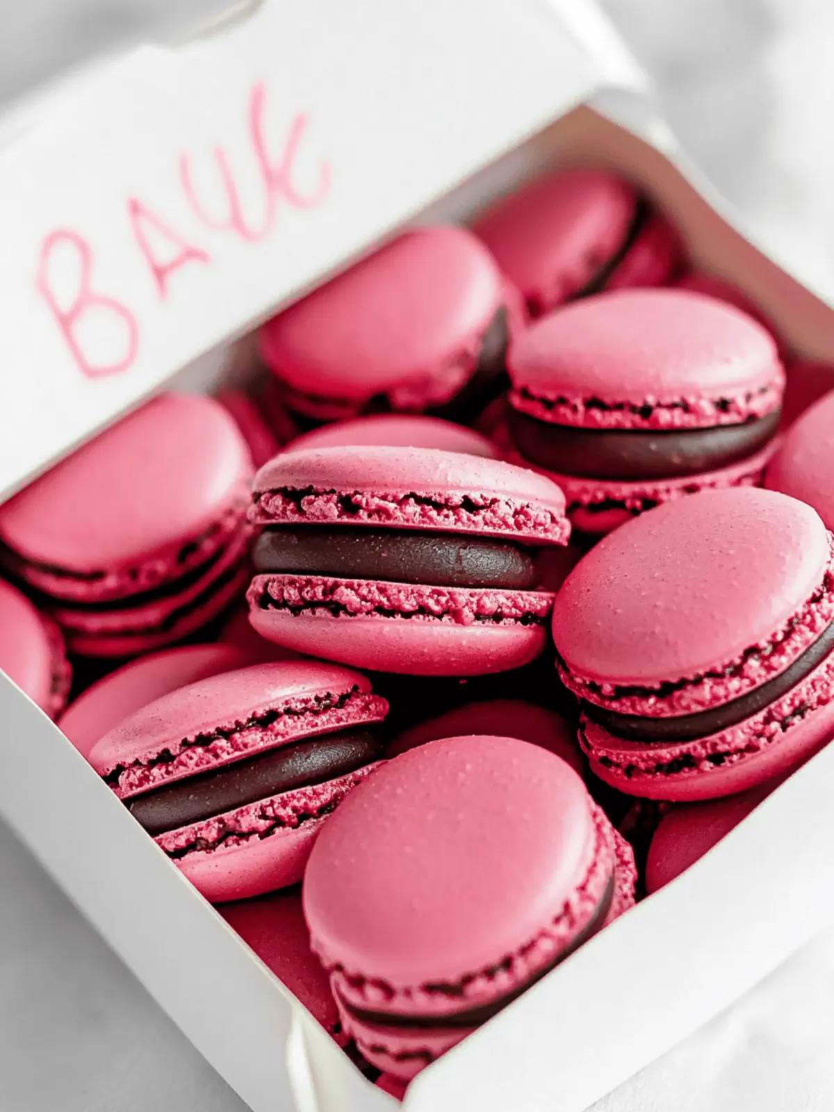 Irresistible Dark Chocolate Raspberry Macarons to Impress 3 Dark Chocolate Raspberry Macarons