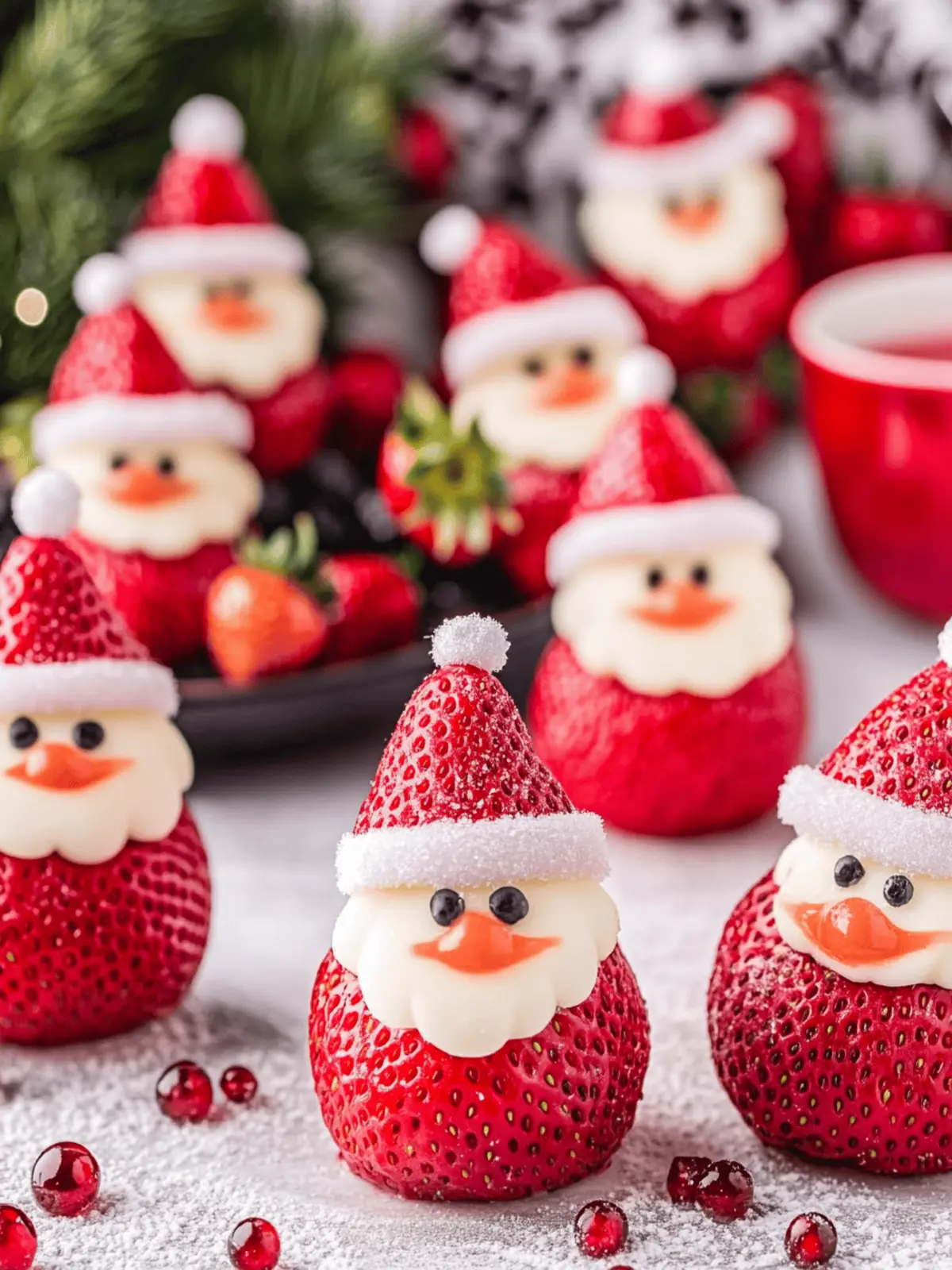Delicious Strawberry Santas: Festive Treats to Wow Guests 5 Strawberry Santas