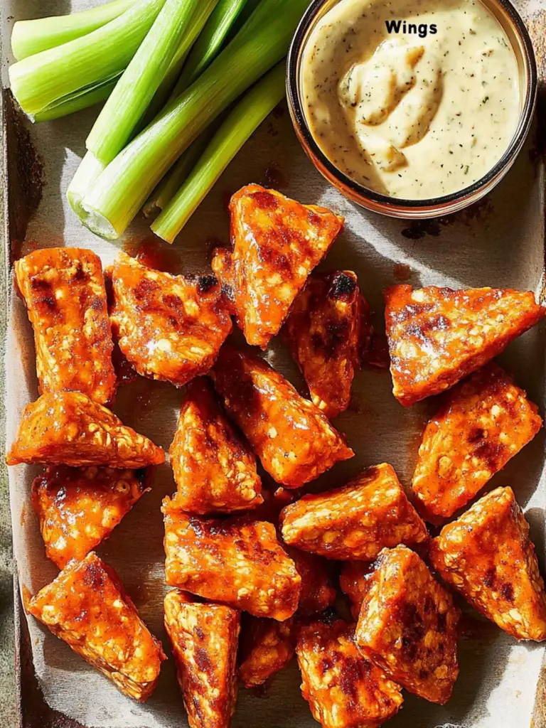 Tempeh Buffalo “Wings”