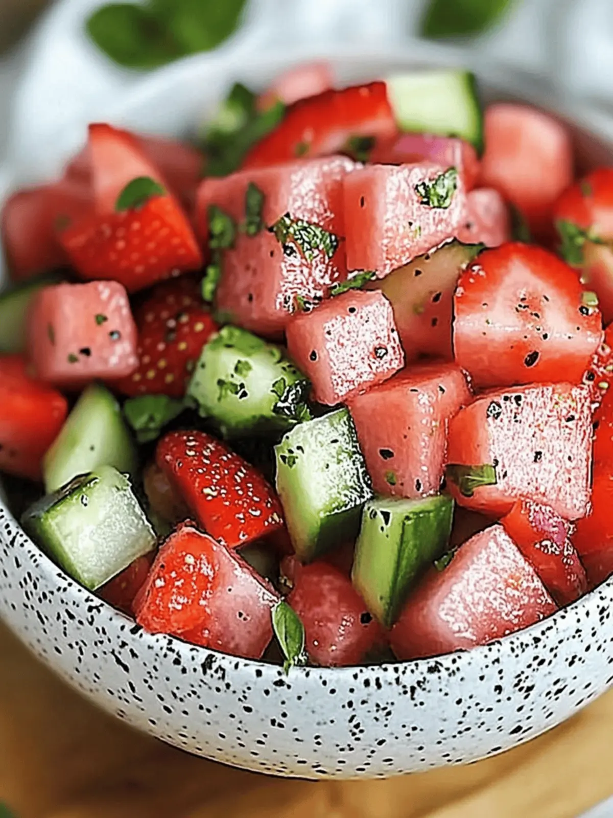Cucumber Strawberry Watermelon Salad for a Refreshing Summer 5 Cucumber Strawberry Watermelon Salad