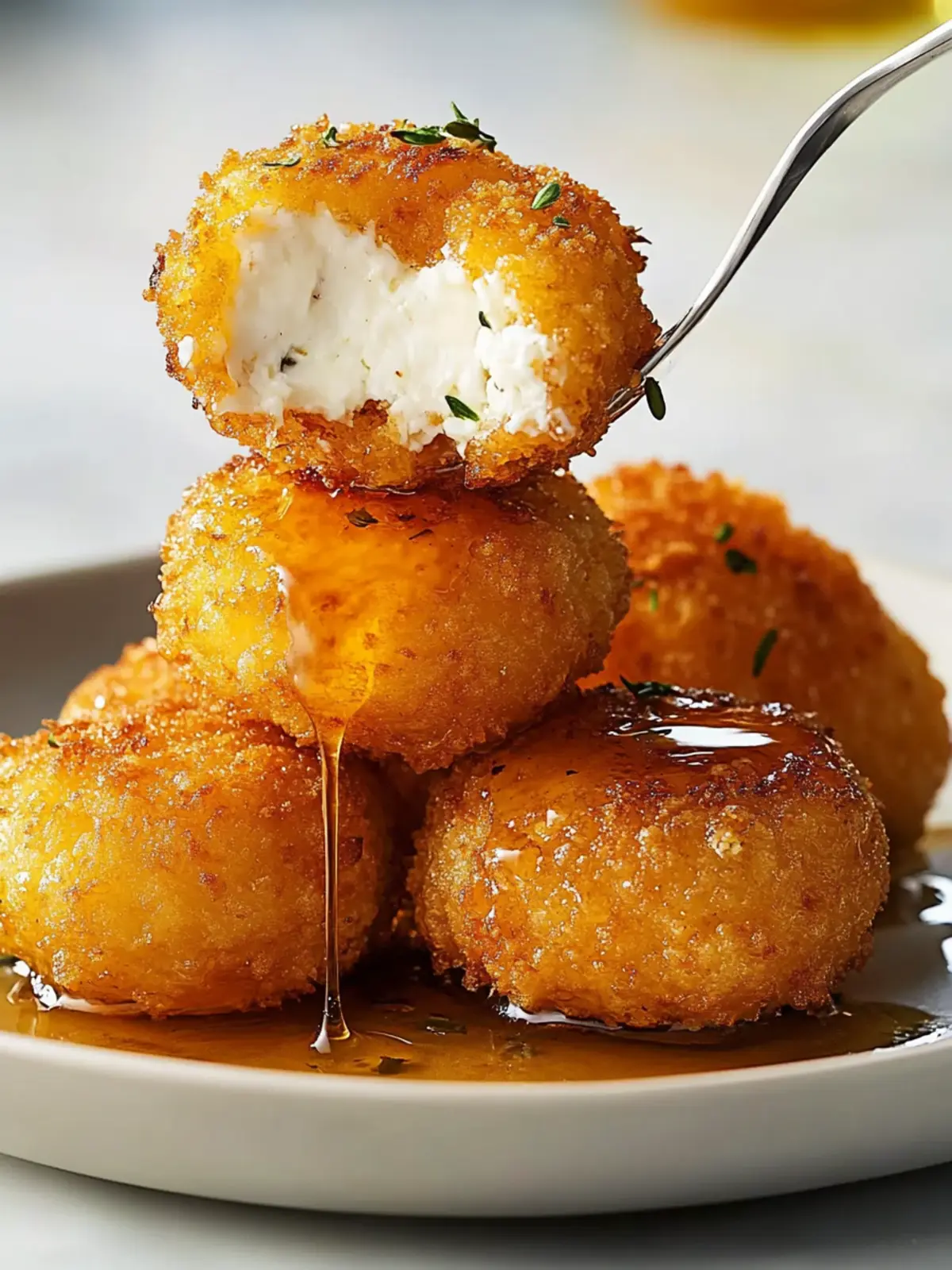 Irresistibly Crispy Fried Goat Cheese Bites with Honey Delight 2 Fried Goat Cheese Bites