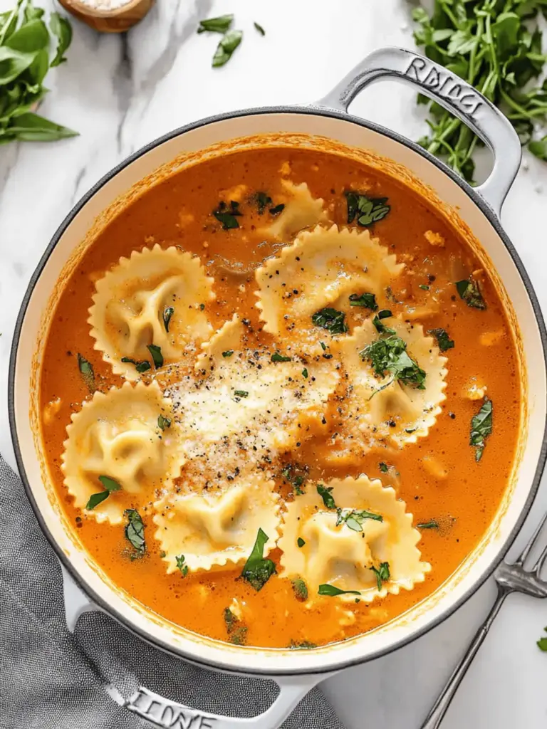 Easy One Pot Ravioli Soup